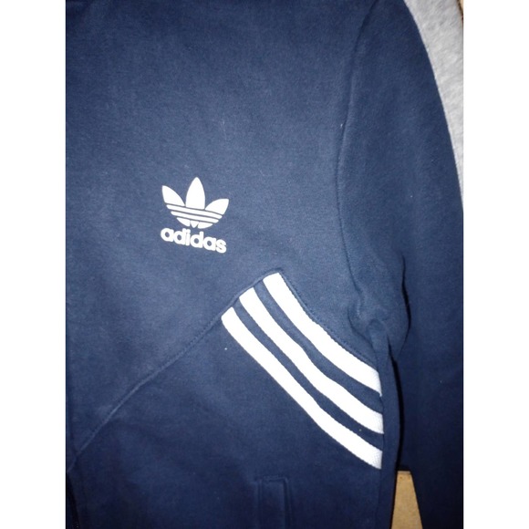 Adidas Samba Style Medium Youth 11-12 Dark Blue 3 Stripes Track Jacket CE 1086 - Picture 9 of 12
